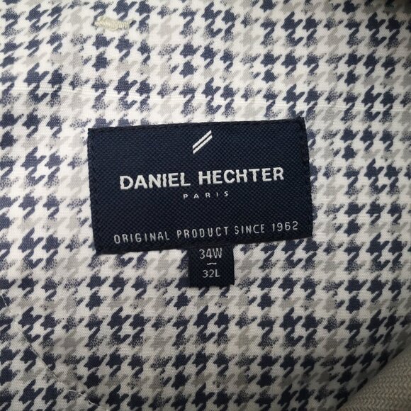 Daniel Hechter Men's Size 34/32 Light Grey Straight Legs Flat Front Pants - Picture 4 of 14